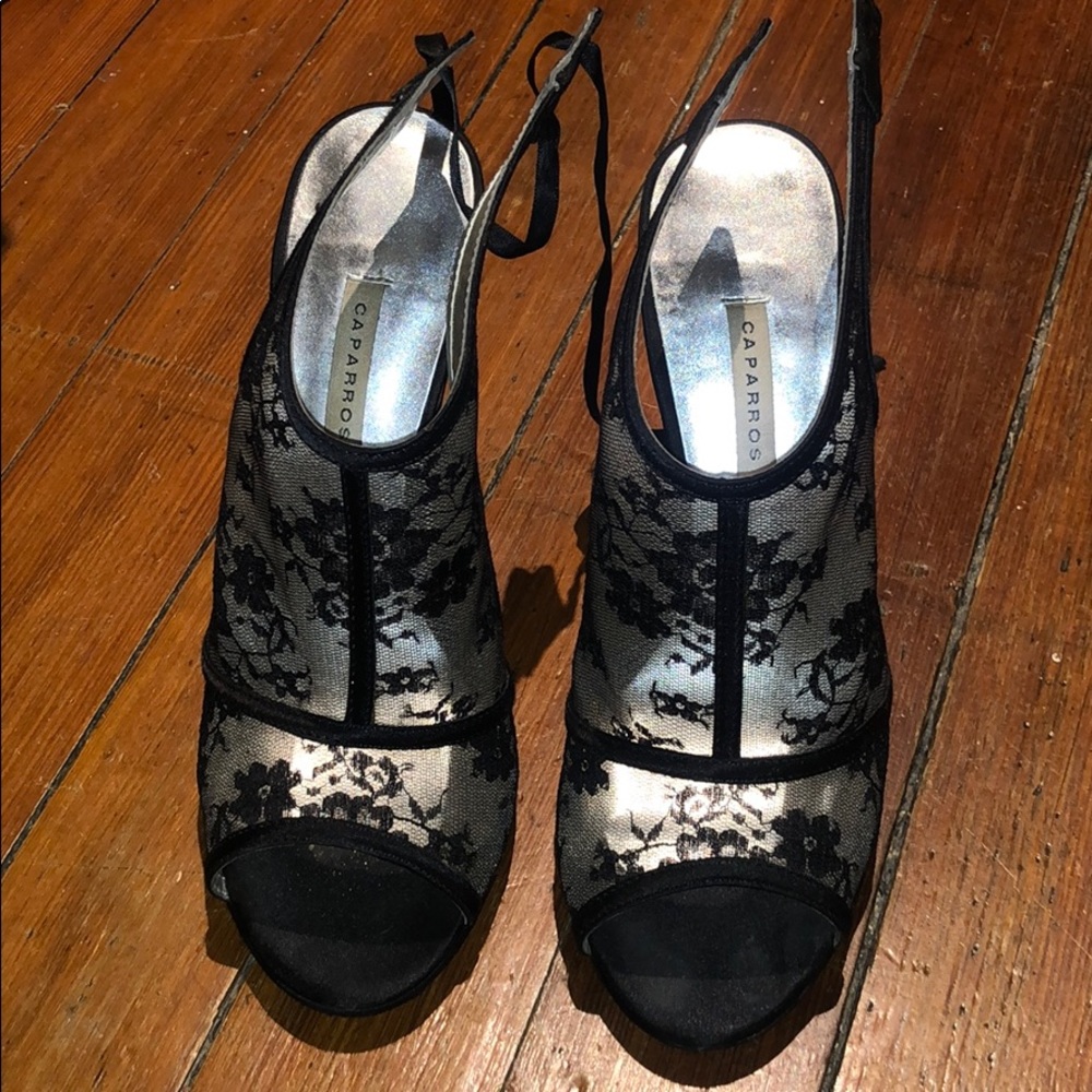 Black Lace Heels